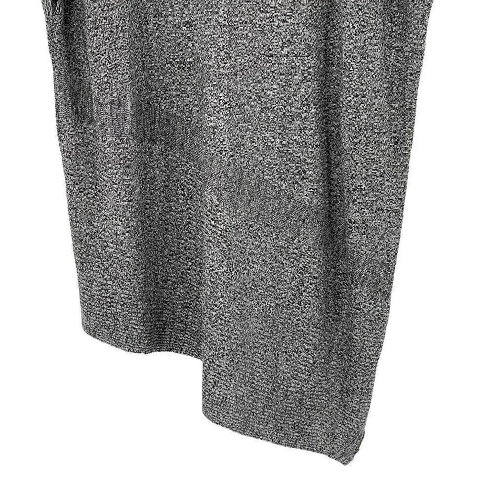 ‎Eileen Fisher Oversized Slub Knit Asymmetrical Black Sweater Tunic L/XL